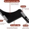 2 Pcs Beard Shaper - Lineup & Styling Tool for Men - Facial Hair Shaping Template