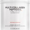 Codeage Multi Collagen Protein Powder Peptides, Hydrolyzed Collagen for Women & Men, Collagen Supplements, Grass Fed Bone Broth, 2-Month Supply, Unflavored, Type 1, 2, 3, 5 & 10, Non-GMO - 20 OZ