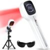 Cold Laser Therapy Device for Humans & Dogs, 4x808nm + 14x650nm Red Light Therapy for Body Pain Relief, Handheld lllt Near Infrared Light Wand with Stand for Joint, Back, Knee, Muscle Use