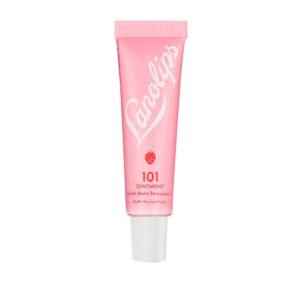 Lanolips 101 Ointment - Lanolin Lip Balm for Smooth, Hydrated & Healthy Lips - Multipurpose Lip Ointment with Lanolin Oil for Dry Lips, Cuticles & More - Strawberry (0.52 oz)