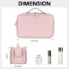 613FmXEdbjL._AC_SL1500_.jpg Travel Makeup Bag Women's Large Capacity Cosmetic Portable Organizer Large Opening Waterproof Storage Toiletry Bags Vertical Free-Standing Brush Holder for Easy Access Pink