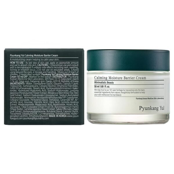 613xzxBS6EL._SL1000_.jpg Pyunkang Yul [PKY Calming Moisture Barrier Cream Instantly Soothes Sensitive Skin, Hyaluronic Acid & Ceramide for Hydration, Vegan, Korean Skincare (1.69 Fl. Oz, 50ml)