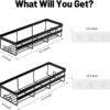 WOWBOX Shower Caddies 2 Pack - Adhesive Hanging Shower Shelf - Bathroom Organizers and Storage, No Drilling Stainless Shower Shelves for Home Decor, Bathroom Accessories