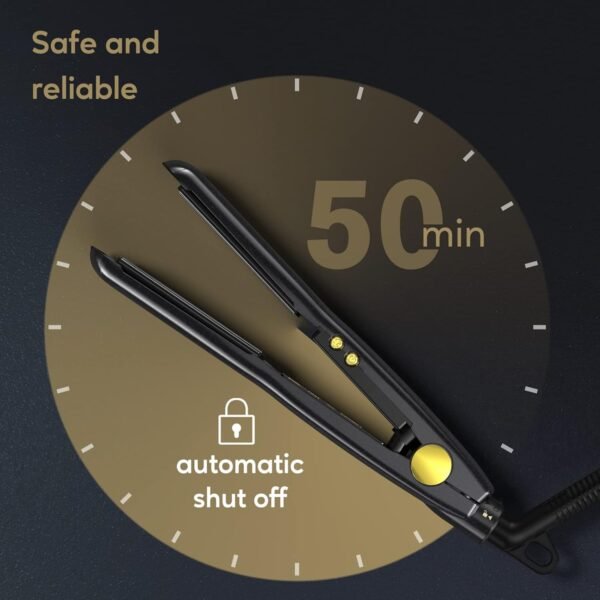 614aQ9P2V8L._AC_SL1500_.jpg Terviiix Mini Flat Iron for Short Hair Temperature Adjustable, 1/2 Inch Mini Small Portable Ceramic Travel Hair Straightener for Men, Black