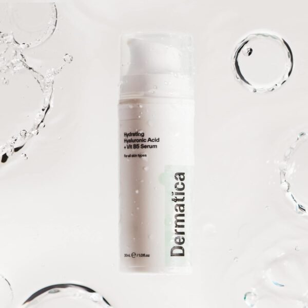 614bYM8a4xL._SL1500_.jpg Dermatica Hyaluronic Acid Hydrating Face Serum with Vitamin B5 | Anti-Ageing and Anti-Wrinkle Skincare I Fast Absorbing Hydrating Serum for Dehydrated Skin | Fragrance Free Skin Care (30ml)