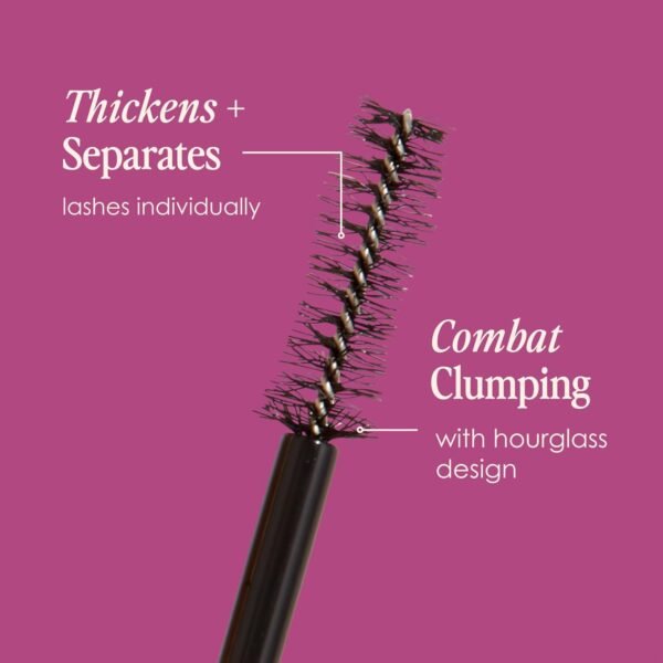 Grande Cosmetics GrandeDRAMA Intense Thickening Mascara with Castor Oil, Volumizing, Conditioning, Buildable Formula