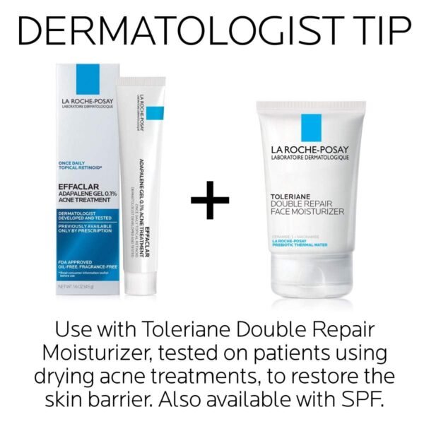 614sFmQvXWL._SL1200_.jpg La Roche-Posay Effaclar Adapalene Gel 0.1% Acne Treatment, Retinoid Cream, Acne Medication Gel For Blackheads & Whiteheads, Oil Free, Helps Clear And Prevent Blemishes & Clogged Pores