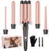 61598P0UDL._SL1500_.jpg Waver Curling Iron Wand, BESTOPE PRO 5 in 1 Curling Wand Set with 3 Barrel Hair Crimper for Women, Fast Heating Hair Wand Curler in All Hair Type