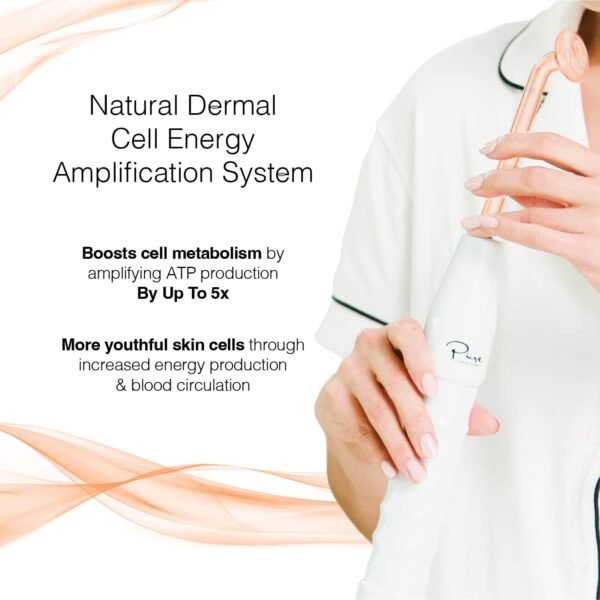 Pure Daily Care NuDerma Handheld Skin Therapy Wand Machine w/Neon – Anti-Aging - Skin Tightening - Wrinkle Reducing - Dark Circles – Clarifying - Hair & Scalp Stimulator