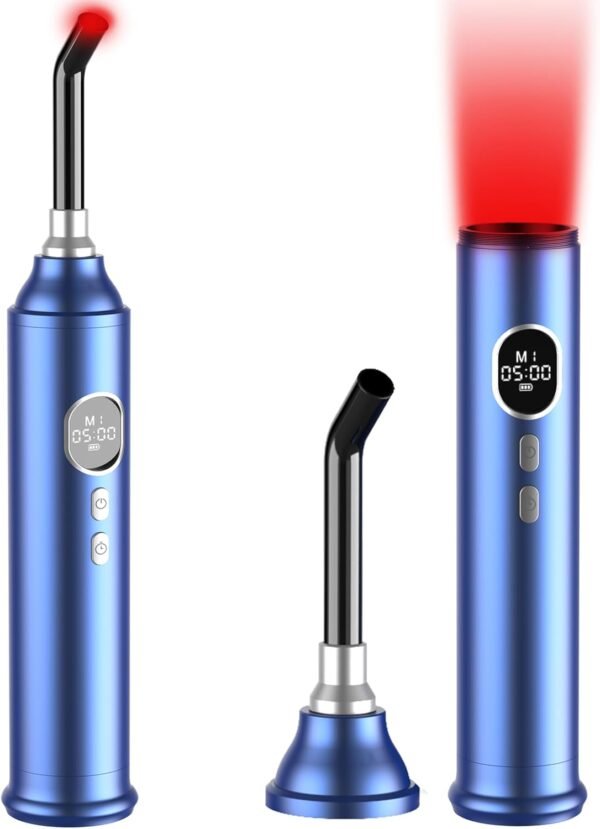 Red Light Therapy with Removable Tip, 2-in-1 Near Infrared & Red Light Therapy for Face Body with Timer and 4 Modes for Pain Relief of Muscles Joints, 660/850/940nm Light Therapy Torch for Travel Home