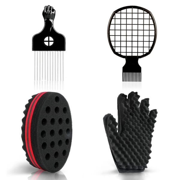 616QLQ9ss-L._SL1001_.jpg Selalu Curl Sponge Set with Glove, Metal Brush Pick and Twist Comb for Men and Women
