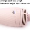 616esikmKFL._AC_SL1500_.jpg L'ANGE HAIR Le Volume 2-in-1 Titanium Blow Dryer Brush | Hot Air Brush in One with Oval Barrel | Hair Styler for Smooth, Frizz-Free Results for All Hair Types (Blush - 60mm)