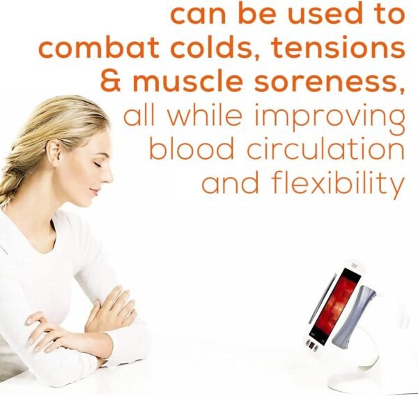 Beurer IL50 Infrared Heat Lamp Heated Red Light Therapy Lamp for Body, Face, Sinuses, & Skin - Effective Muscle Pain & Cold Relief Treatment by Improving Blood Circulation