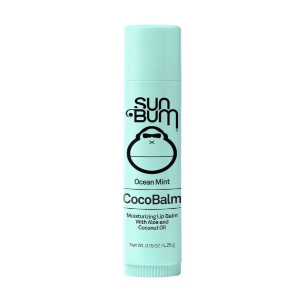 61866yxKkuL._SL1500_.jpg Sun Bum Cocobalm Ocean Mint - Hydrating Lip Balm With Coconut Oil and Aloe Vera - 0.15 oz Stick