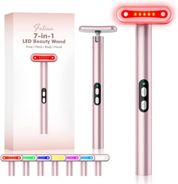 Red-Light-Therapy-for-Face, 7 in 1 LED Light Therapy Eye Equipment for Skin Care at Home Red Light Therapy Face Massager Skin Rejuvenation Light