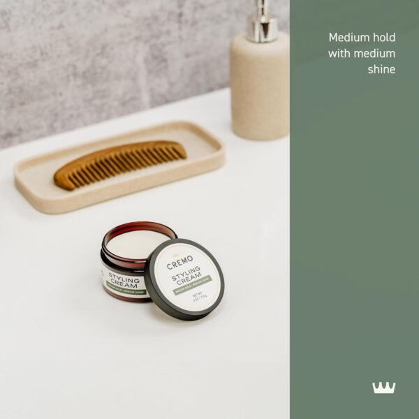 Cremo Hair Styling Cream, Barber Grade, Medium Hold, Medium Shine Hair Products, 4 Oz