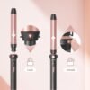 61AnrF9HMUL._SL1500_.jpg Wavytalk 5 in 1 Curling Iron Set with Curling Brush and 4 Interchangeable Ceramic Curling Wand (0.35"-1.25”), Instant Heat Up, Dual Voltage Hair Curler