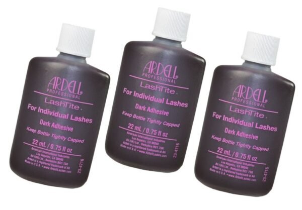 61B4DcW-K1L._SL1048_.jpg Ardell Lashtite Eyelash Adhesive Glue-Dark for Individual Lashes USA - Size 0.75 fl oz / 22ml (Pack 3)