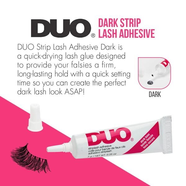 DUO Eyelash Glue – Dark Tone, Waterproof & Long-Lasting Lash Adhesive for Strip Lashes, 0.25 oz, 2 Pack