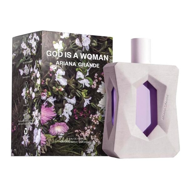 61B9qnChY1L._SL1000_.jpg Ariana Grande God is a Woman Eau de Parfum – Fruity Musk Fragrance for Women – Women's Perfume with Notes of Orris, Pear, Vanilla & Cedarwood
