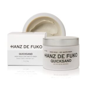 61BZKixqeEL._SL1500_.jpg Hanz de Fuko Quicksand – Premium Men’s Hair Styling Wax & Dry Shampoo Combo – High Hold, Ultra Matte Finish – 2 oz.