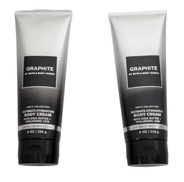 Bath and Body Works 2 Pack Graphite Ultra Shea Body Cream 8 Oz.