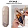 61Bw8F8NdmL._SL1500_.jpg Silicone Makeup Brush Holder Travel Cosmetic Bag:Soft Portable Cosmetic Face Brushes Holder with Upgrade Anti-Fall Out Magnetic Closure, Large Travel Makeup Brush Case - Walnut