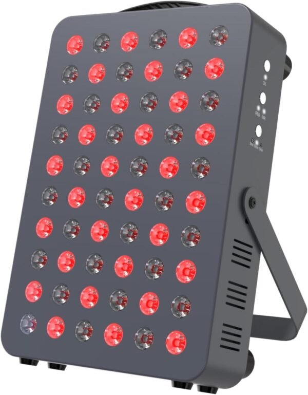 61CRrp39crL._AC_SL1500_.jpg Hooga Red Light Therapyfor Face & Body, 60 LEDs, 660nm Red 850nm Near Infrared with Timer for Pain Relief, Skin Health, Anti-Aging, Sleep, Energy & Recovery, Includes Hanging Kit & Handle - HG300