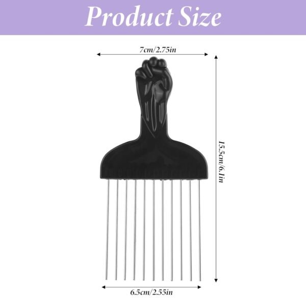 61Cl4McnV5L._SL1500_.jpg Hair Picks for Curly Hair, 1 Pcs Metal Hair Pick for Black Men Afro Pick Comb Detangling Wig Braid Hair Styling Tool for Women and Men