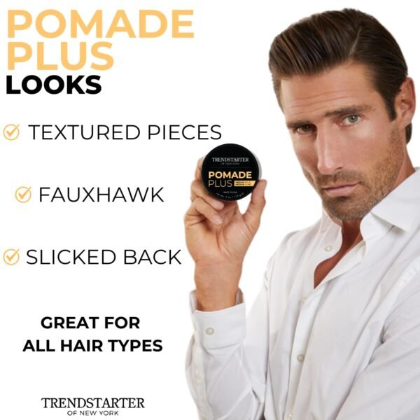 TRENDSTARTER - POMADE SAMPLE PACK - TEST BEFORE YOU INVEST - Matte Wax - Forming Paste - Thickening Fiber - Pomade Plus (Four 0.25oz Samples)