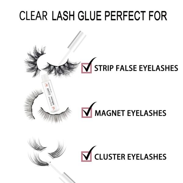 61Cy1tojj5L._SL1500_.jpg Clear Eyelash Glue Super Strong Hold Adhesive Waterproof for Sensitive Eyes False Lashes 0.18 oz