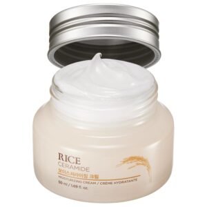 61D1NevVz7L._SL1500_.jpg The Face Shop Rice Ceramide Moisturizing Cream - Rice Extract + Rice Bran Oil - Hydrating Targets Dryness, Brightening - Dermatologically Tested - Lightweight Moisturizer Face Cream - Korean Skin Care