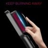 61Dg1pJPu9L._SL1500_.jpg Hair Straightener Brush, TYMO Ring Hair Straightener Comb Straightening Brush for Women with 5 Temps 20s Fast Heating & Dual Voltage, Black