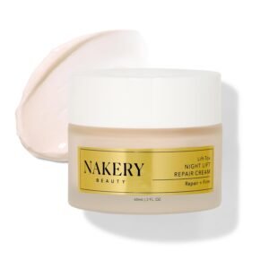 Nakery Lift-Tox Night Cream for Women - Overnight Anti Wrinkle Face Cream for Firmer & Smoother Complexion - Hydrating Night Cream for Women with Crepey Skin - Rich Night Face Cream for Mature Skin