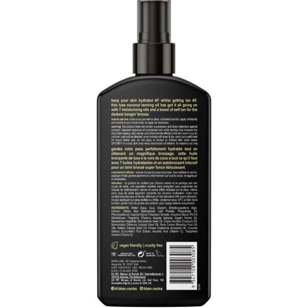 b.tan Best Tanning Oil | Get Tanned Intensifier Dry Spray - Fast, Dark Outdoor Sun Tan From Tan Accelerating Actives, Packed with Moisturizing Oils, No SPF, Austrailian Brand, 8 Fl Oz