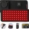 Rechargeable 60-Beads Red Light Therapy LED Pad, 5.5 X 11.8 Inch, Wearable 850nm & 660nm Infrared Belt for Neck Knee Body with Built-in 1500mAh Battery & Auto Timer
