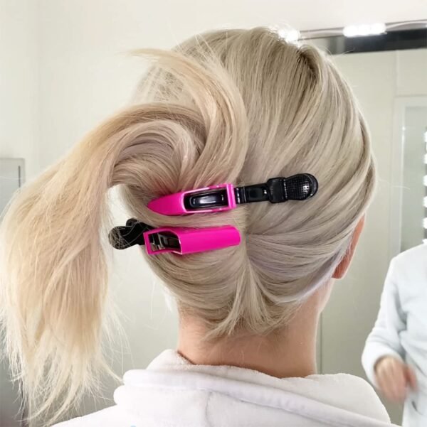 61FQyK7xUBL._SL1135_.jpg HH&LL Hair Clips for Women – Wide Teeth & Double-Hinged Design – Alligator Styling Sectioning Clips of Professional Hair Salon Quality - 10Pack (Mixing)