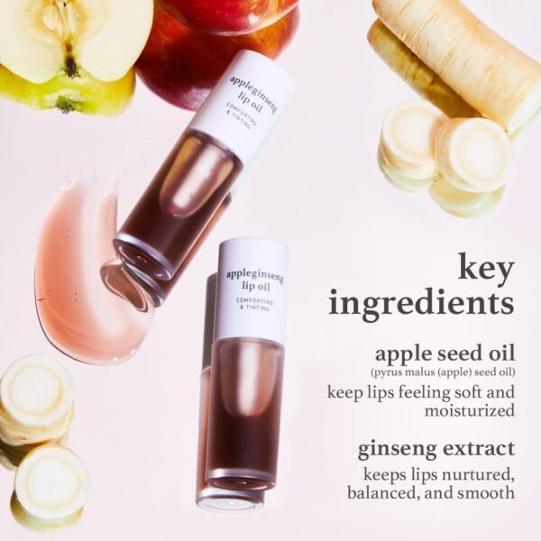 61FRgO2Qk2L._SL1000_.jpg NOONI Korean Hydrating Lip Oil - Appleginseng | Lip Stain, Gift, Long-Lasting, Moisturizing, Plumping, Revitalizing for Dry Lips, Waterproof, No Peel Off, Korean Lip Tint 0.12 Fl Oz
