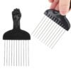 61FVFTKCTL._SL1500_.jpg Hair Picks for Curly Hair, 1 Pcs Metal Hair Pick for Black Men Afro Pick Comb Detangling Wig Braid Hair Styling Tool for Women and Men