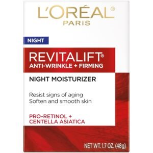 61FzfXieOJL._SL1500_.jpg L'Oreal Paris RevitaLift Anti-Wrinkle Firming Night Cream, 1.7 Ounces Single pack