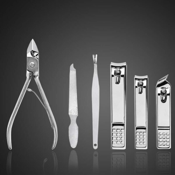 61GExkA6DSL._SL1001_.jpg Nail Clippers Set Fingernail and Toenail Clipper Cutters, Manicure Pedicure Kit 18 Pieces Stainless Steel Professional Grooming Kits, Nail Care Tools with Luxurious Travel Case