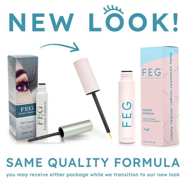 61GT9TC8ygL._SL1500_.jpg FEG Eyelash Enhancer Rapid Eyelash Growth Serum with Natural Ingredients | Lash Serum for Growing Naturally Thick, Full, and Long Eyelashes | Stimulates Natural Eyelash Growth | 3-Pack of 3ml Tubes