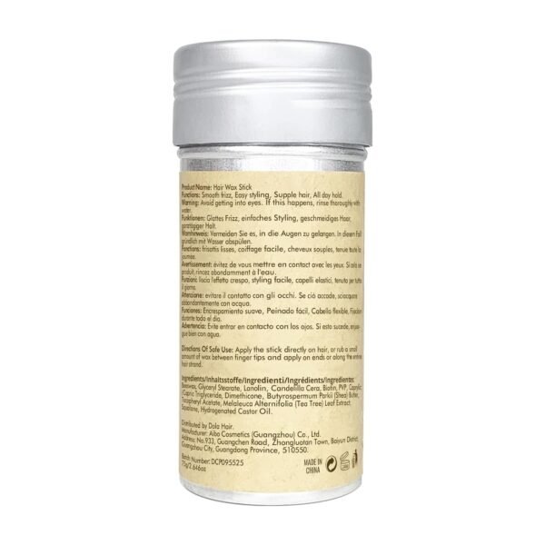 61GmTgbfegL._SL1500_.jpg Dolahair Hair Wax Stick - Flyaway Control and Styling Pomade for Kids, Women, and Men - Hair Bun Maker and Accessorie (1 Pack of Wax)