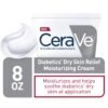 61HOMjbk2nL._SL1000_.jpg CeraVe Moisturizing Cream for Diabetics’ Dry Skin, Urea Cream with Bilberry for Face and Body, Fragrance Free & Paraben Free, 8 Ounce
