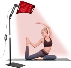 Red Light Therapy Lamp,Infrared Light Therapy with 660nm Visible Red Light & 850nm Invisible Infrared Light with Floor Stand 104 LEDs,Infrared Light Therapy for Body Device Effective for Skin Repair