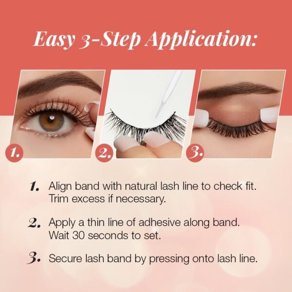 Ardell Naked Lashes #424, Strip Lashes Natural with Invisiband for Subtle Volume & Length, 4 Pairs, 1 Pack