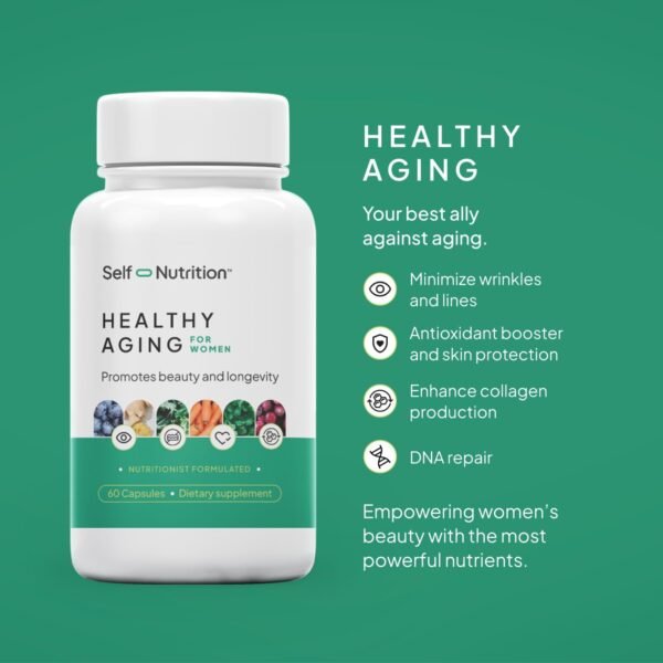 61JOdpLB8EL._AC_SL1500_.jpg Healthy Aging Supplement for Women with Resveratrol, NAD, Collagen Booster, Biotin and More - Beauty with 12 Ingredients - USA Made, Vegan, 60 Capsules, Nutitionist formulated.