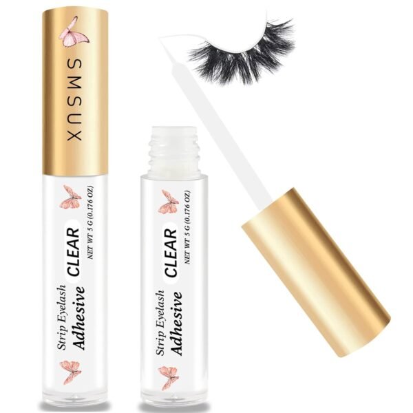 61JpvgUBT1L._SL1500_.jpg Clear Eyelash Glue Super Strong Hold Adhesive Waterproof for Sensitive Eyes False Lashes 0.18 oz
