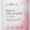 Alaya Multi Collagen Powder - Type I, II, III, V, X Hydrolyzed Collagen Peptides Protein Powder Supplement with MSM + GC (Unflavored) (40 Servings)