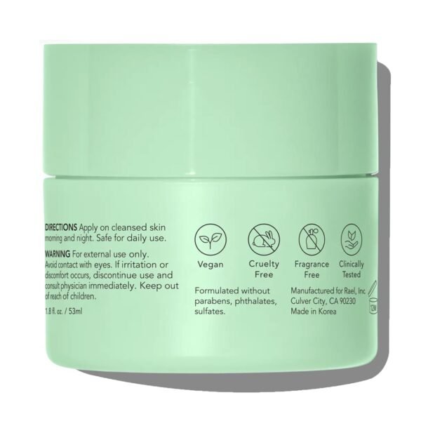 61KgLcq1LZL._SL1500_.jpg Rael Face Moisturizer, Miracle Clear Barrier Cream, Lightweight Hydration for Oily and Acne Prone, with Succinic Acid, Hydrating Vitamin B5, Vegan, Korean Skin Care (1.8 fl oz)